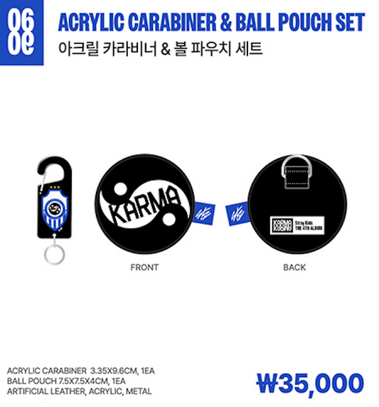 [SKZ Karma Pop-Up MD] Acrylic Carabiner & Ball Pouch Set