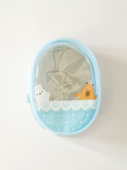 [Daiso Korea] Cool Summer Transparent Round Pouch